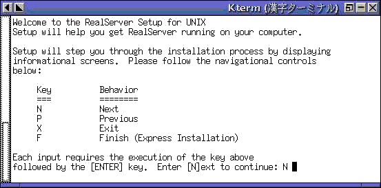 [N]$B$rF~NO$7$F(B[ENTER]$B%-!<$r2!2<(B